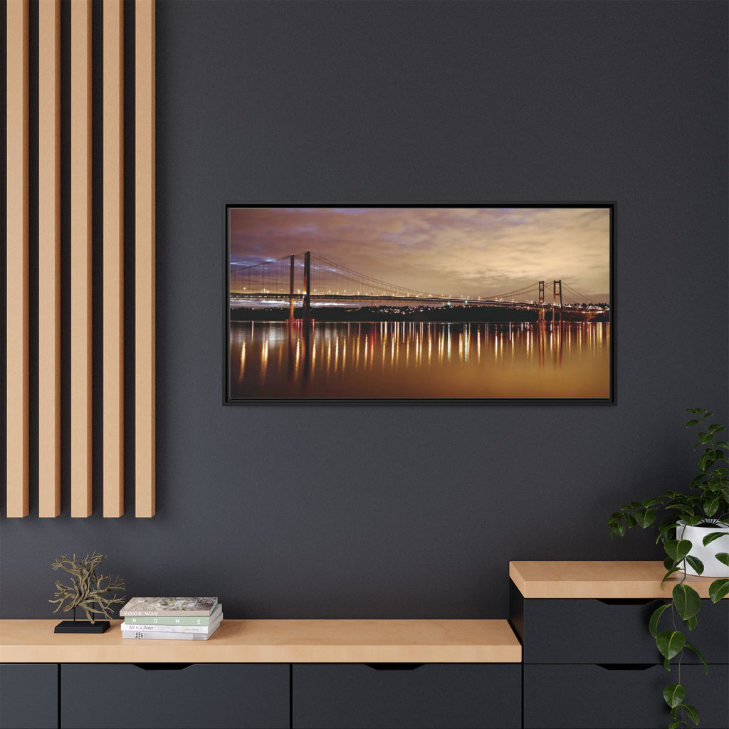 Tacoma Narrows Bridge Matte Canvas, Framed (Multi-color)