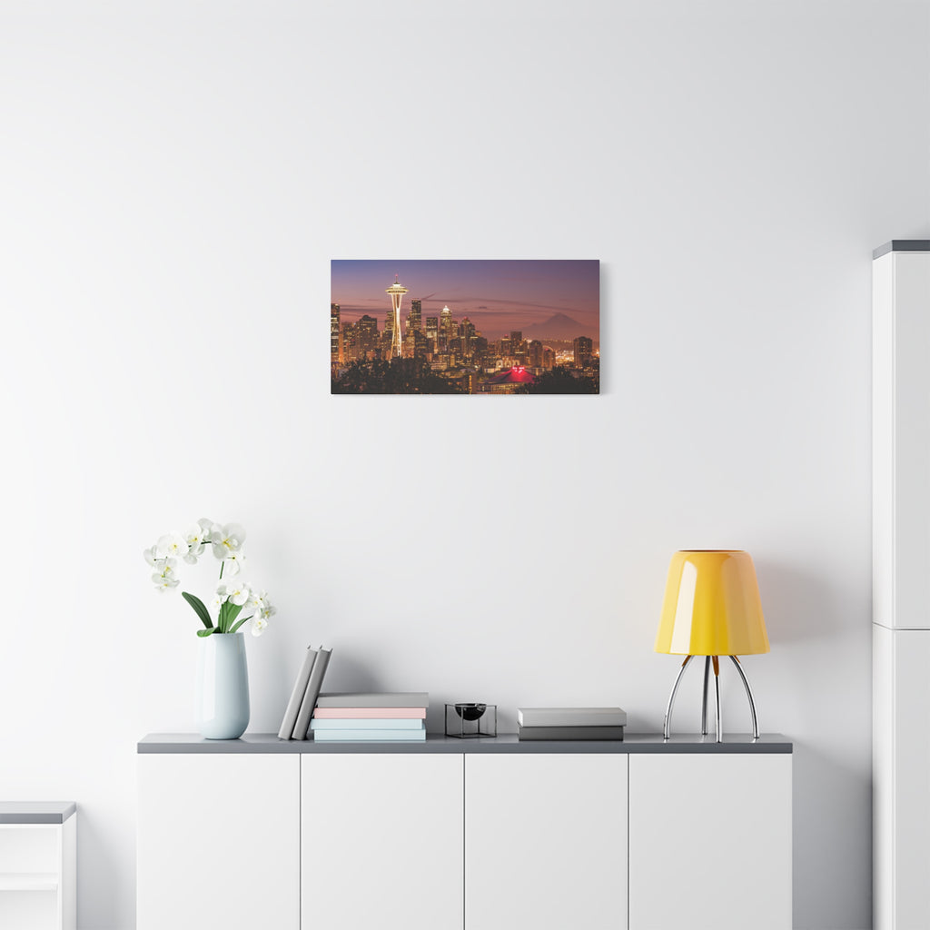 Seattle Sunrise Matte Canvas, Stretched, 1.25"