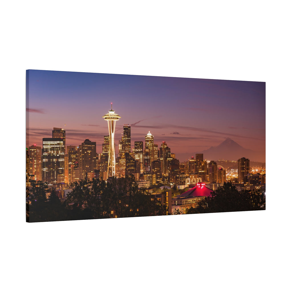 Seattle Sunrise Matte Canvas, Stretched, 1.25"
