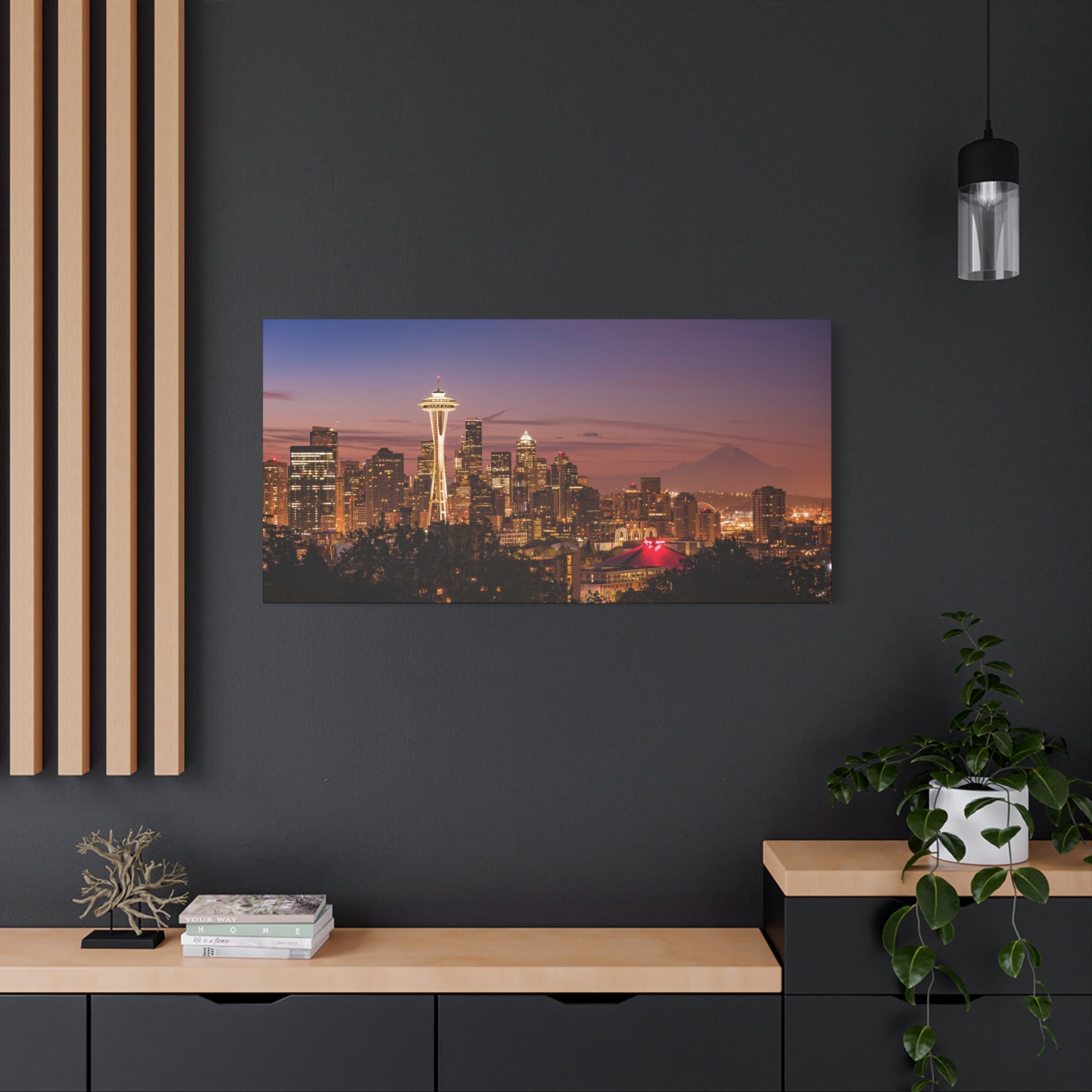 Seattle Sunrise Matte Canvas, Stretched, 1.25"