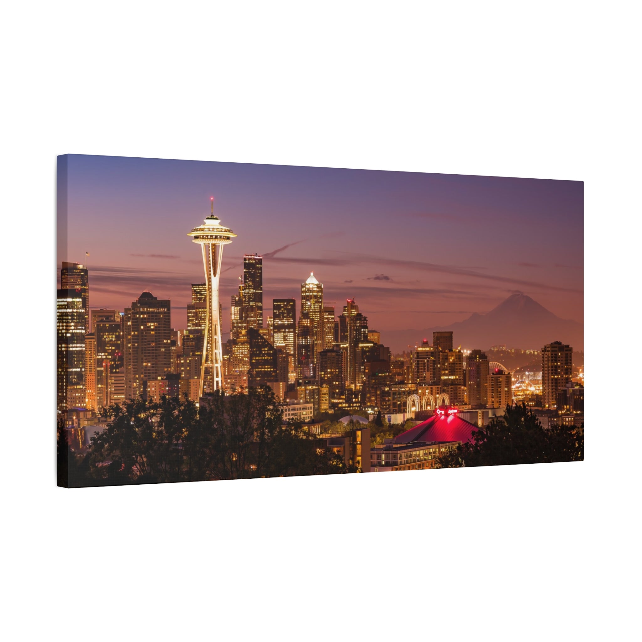 Seattle Sunrise Matte Canvas, Stretched, 1.25"