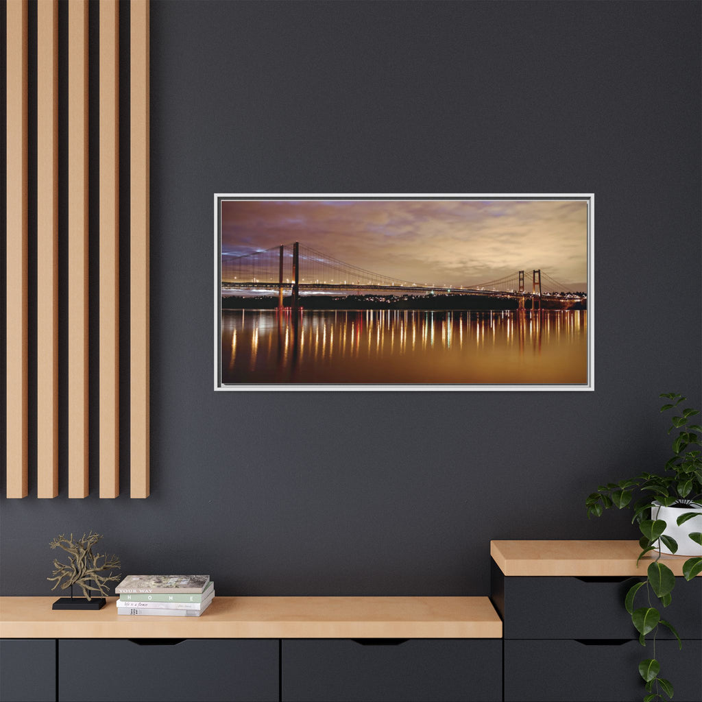 Tacoma Narrows Bridge Matte Canvas, Framed (Multi-color)