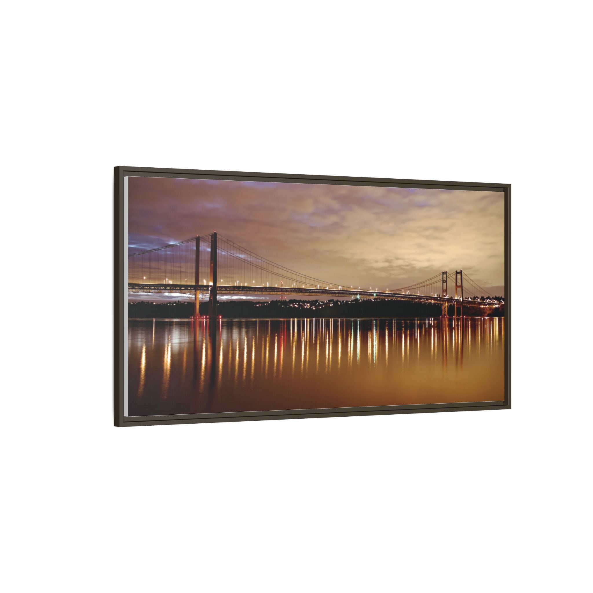 Tacoma Narrows Bridge Matte Canvas, Framed (Multi-color)