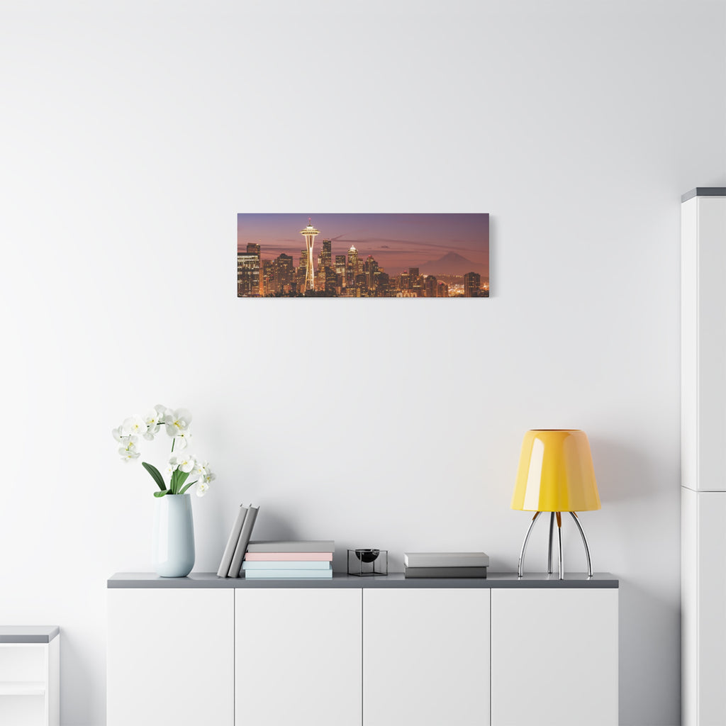 Seattle Sunrise Matte Canvas, Stretched, 1.25"