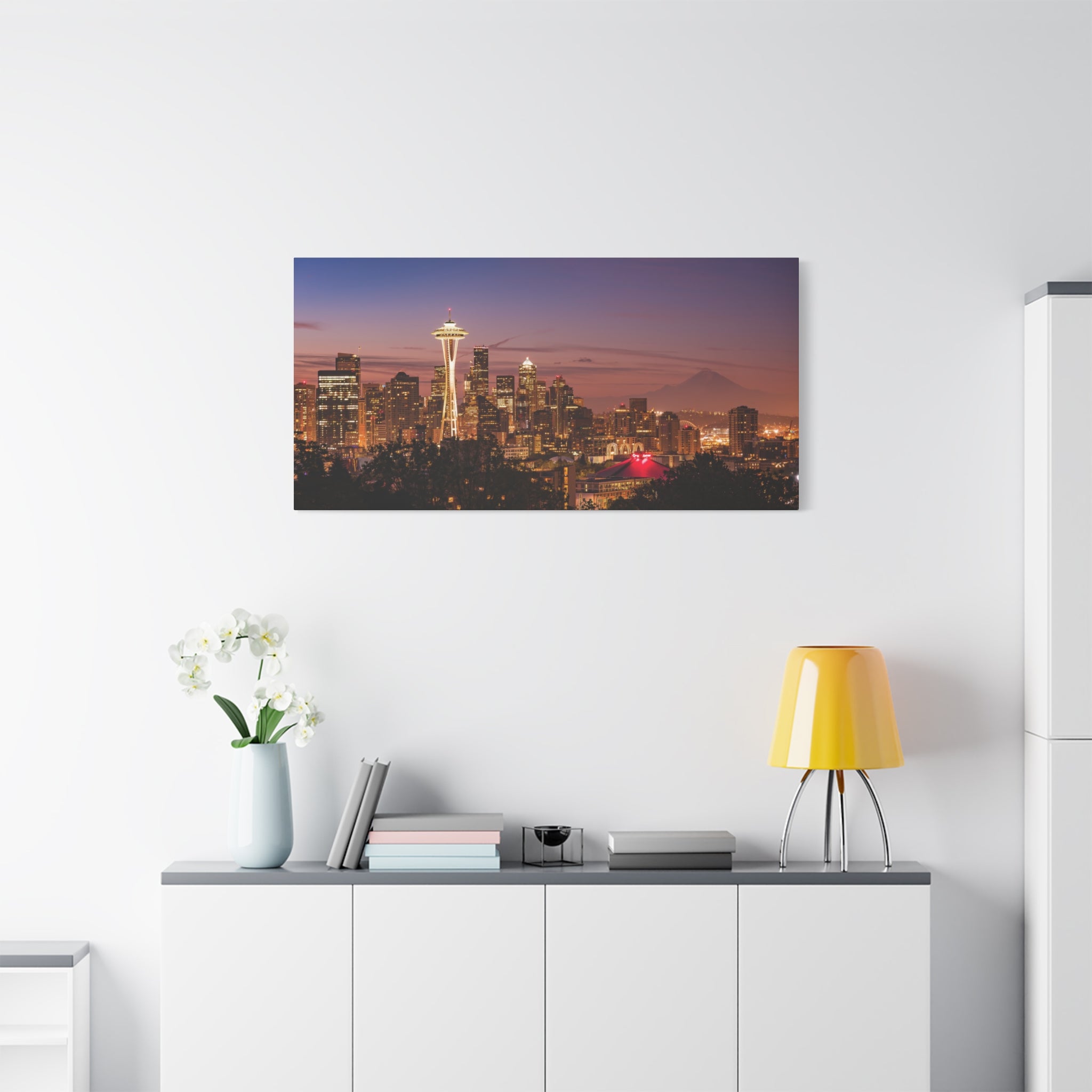 Seattle Sunrise Matte Canvas, Stretched, 1.25"