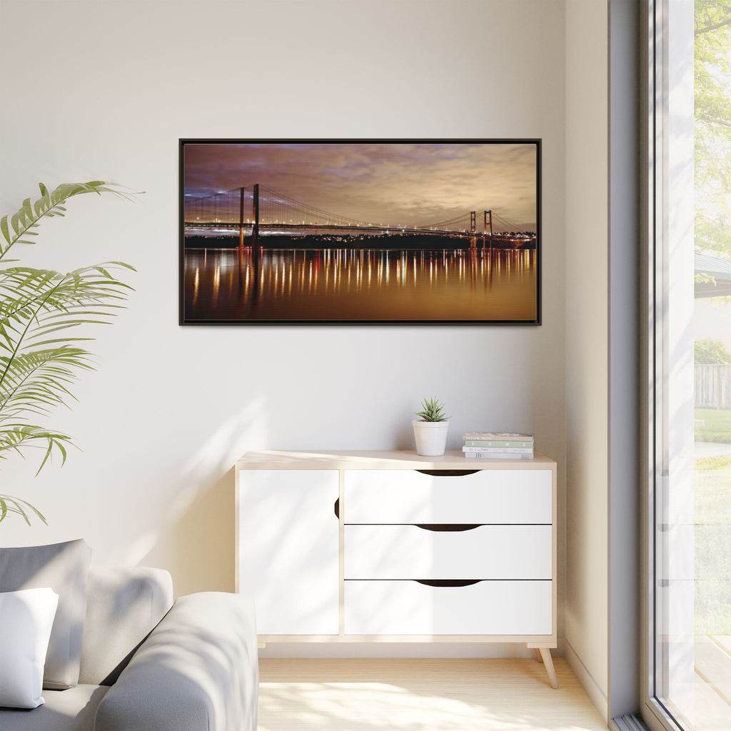 Tacoma Narrows Bridge Matte Canvas, Framed (Multi-color)