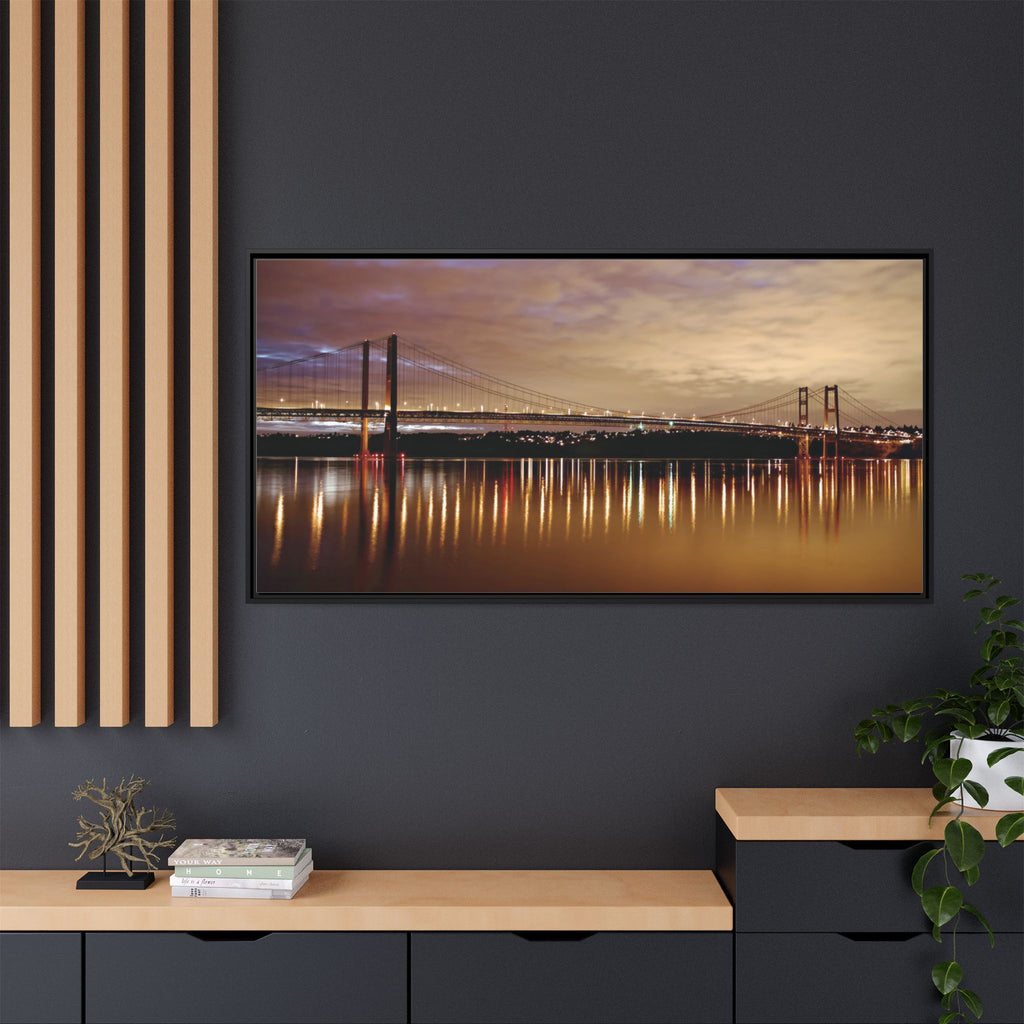 Tacoma Narrows Bridge Matte Canvas, Framed (Multi-color)