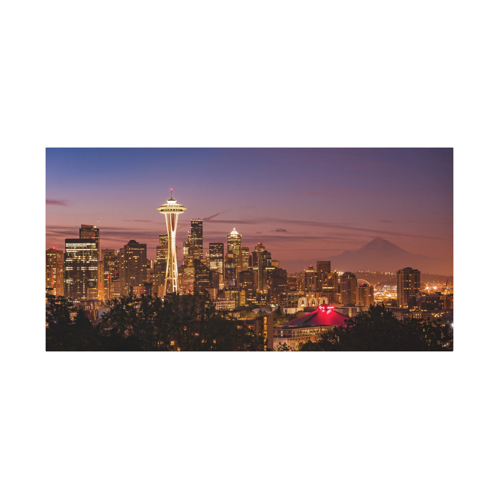 Seattle Sunrise Matte Canvas, Stretched, 1.25"