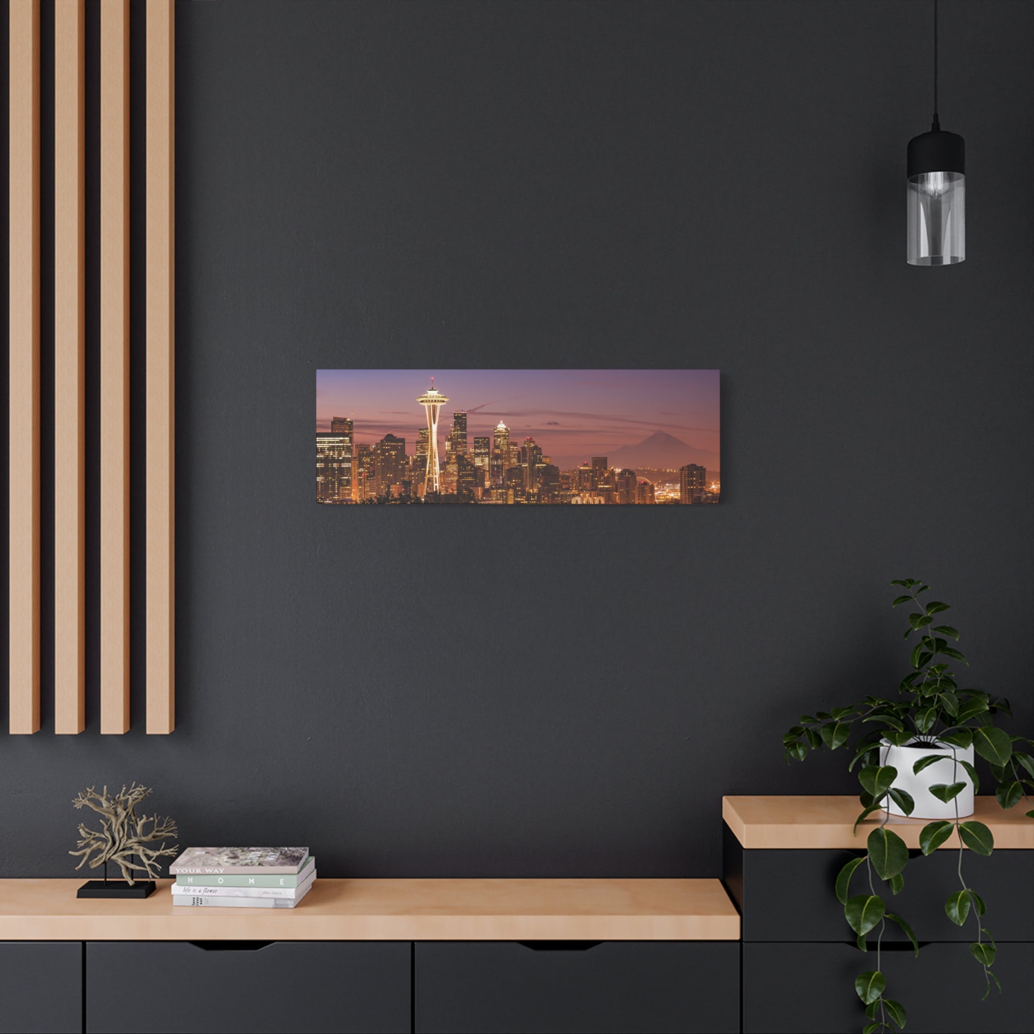 Seattle Sunrise Matte Canvas, Stretched, 1.25"