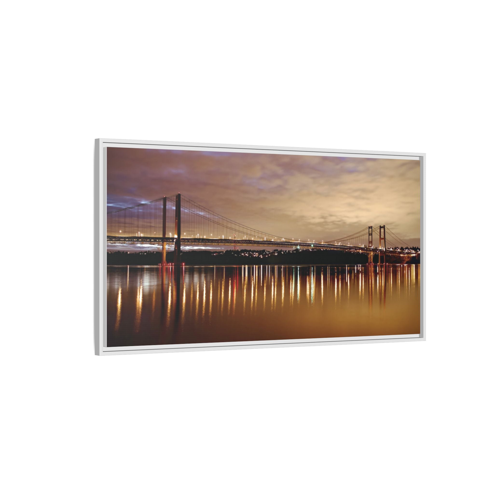 Tacoma Narrows Bridge Matte Canvas, Framed (Multi-color)