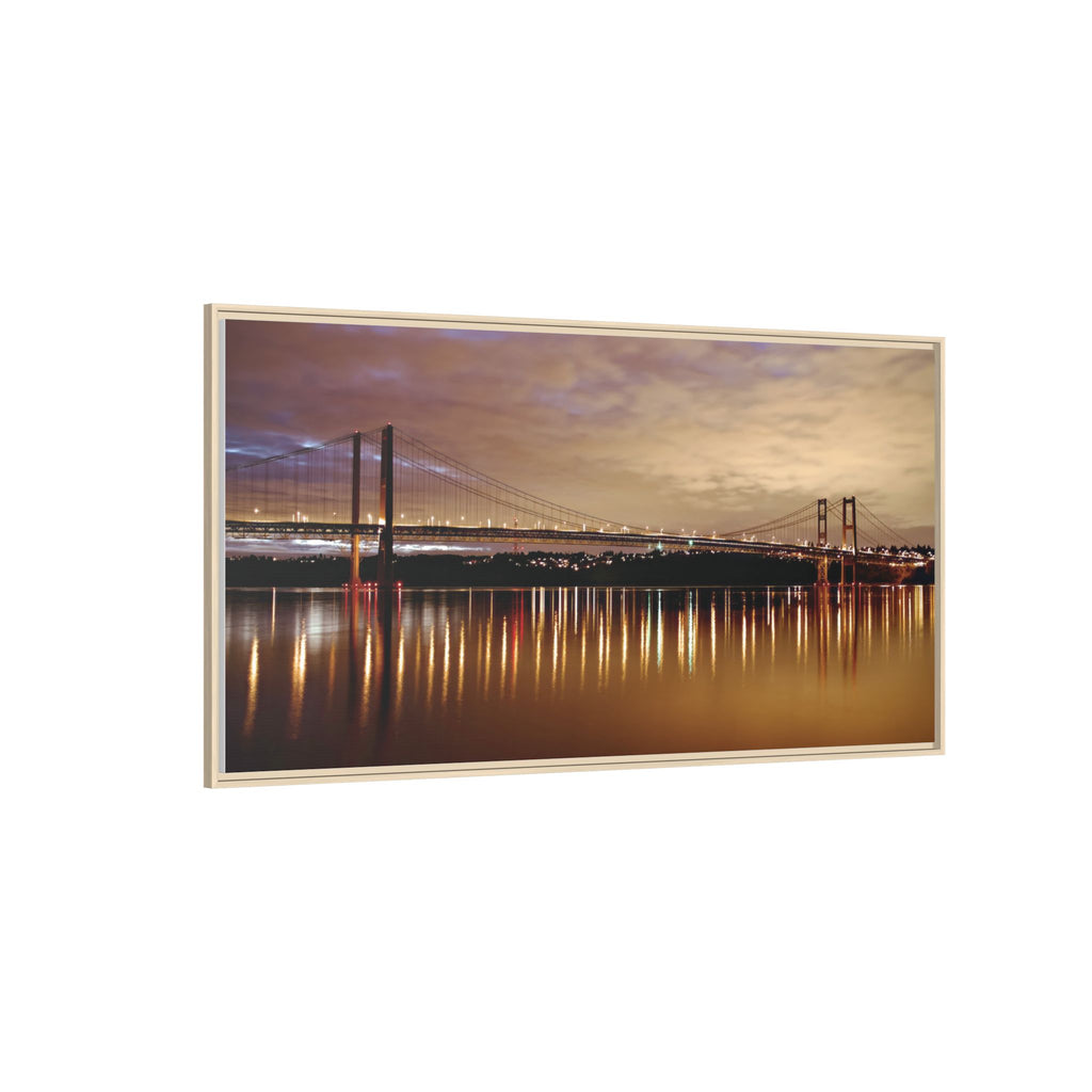 Tacoma Narrows Bridge Matte Canvas, Framed (Multi-color)