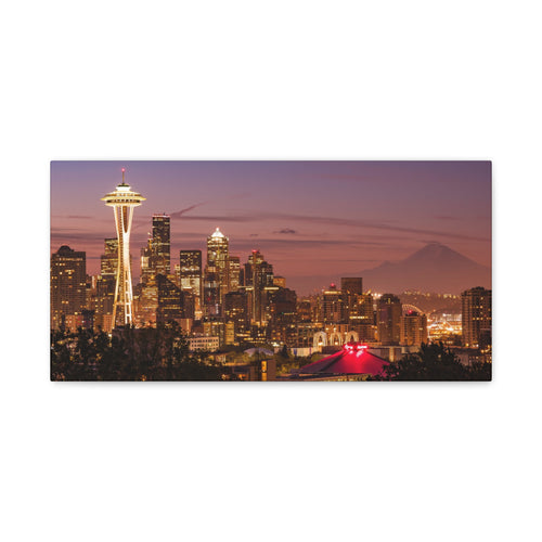 Seattle Sunrise Matte Canvas, Stretched, 1.25"