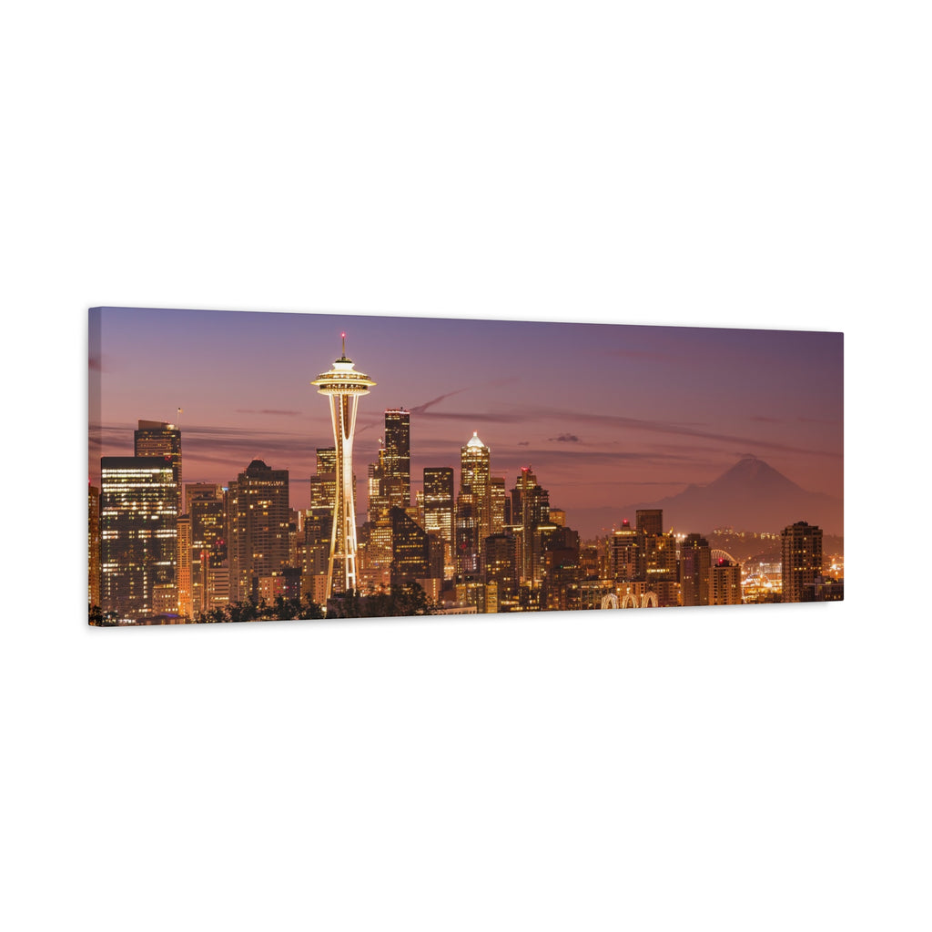Seattle Sunrise Matte Canvas, Stretched, 1.25"