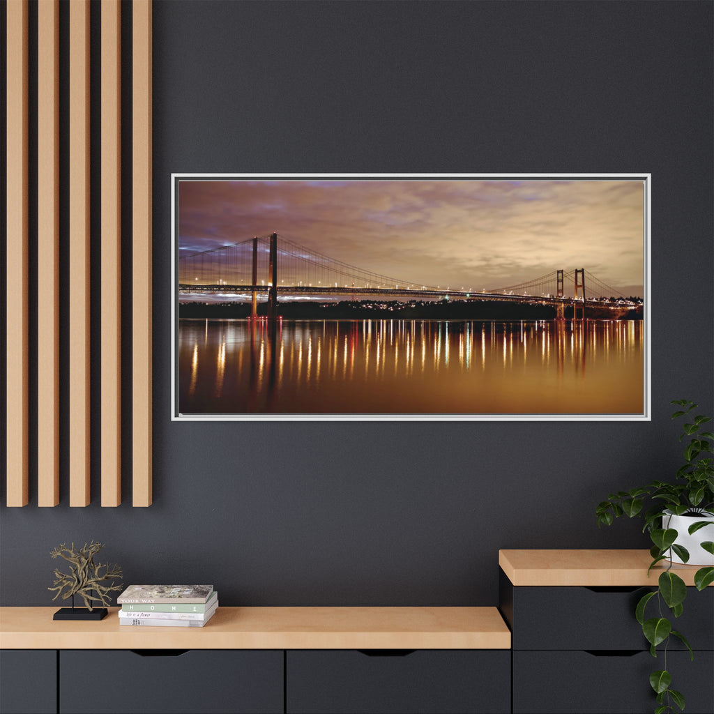 Tacoma Narrows Bridge Matte Canvas, Framed (Multi-color)