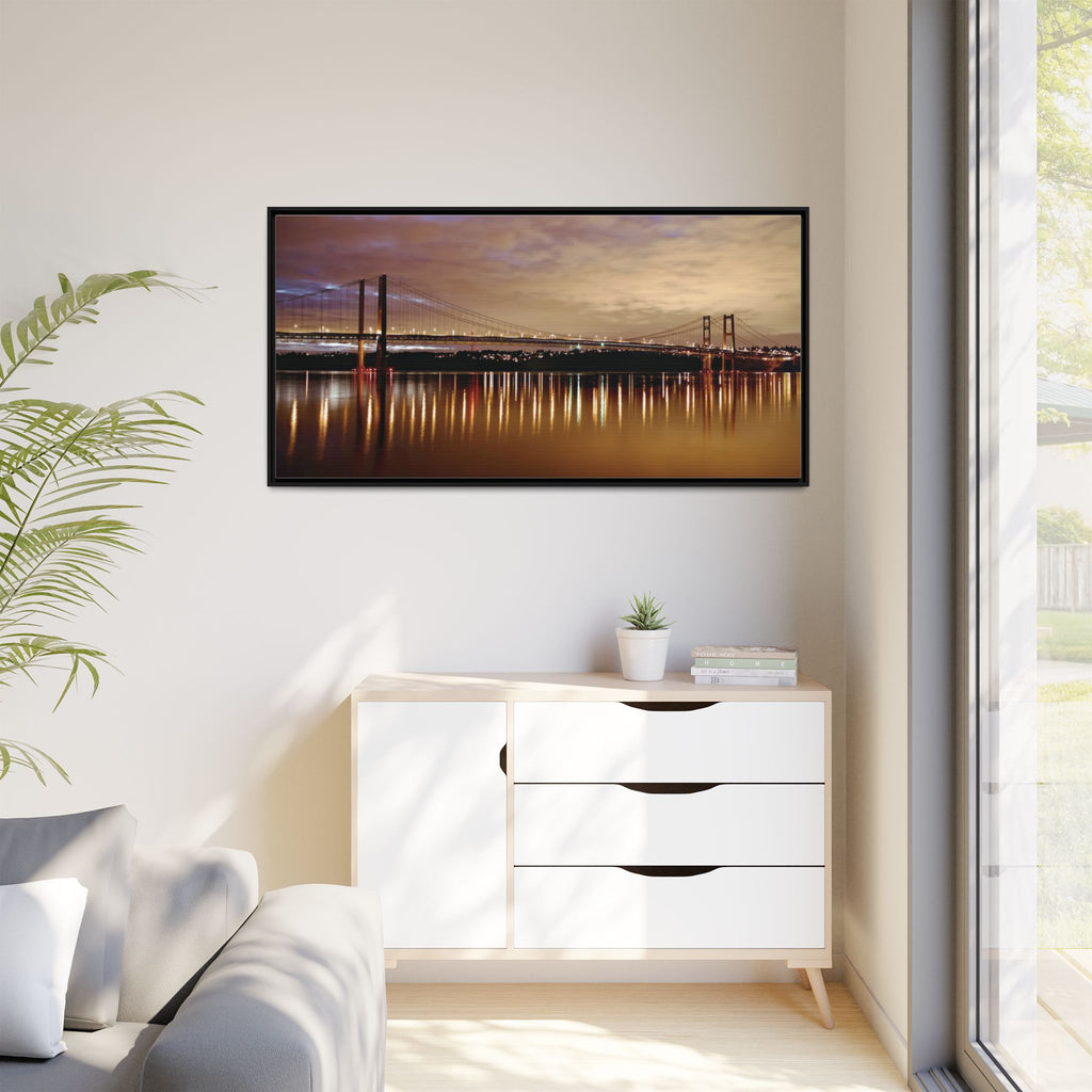 Tacoma Narrows Bridge Matte Canvas, Framed (Multi-color)