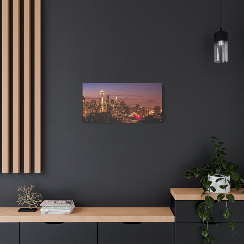 Seattle Sunrise Matte Canvas, Stretched, 1.25"