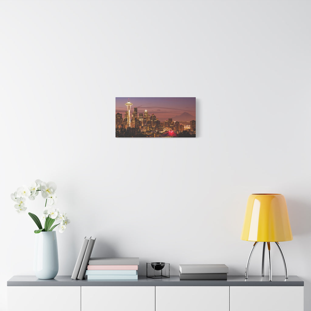 Seattle Sunrise Matte Canvas, Stretched, 1.25"